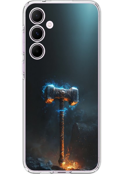 Samsung Galaxy A55 Uyumlu Şeffaf Kılıf Çekiç Tasarımlı