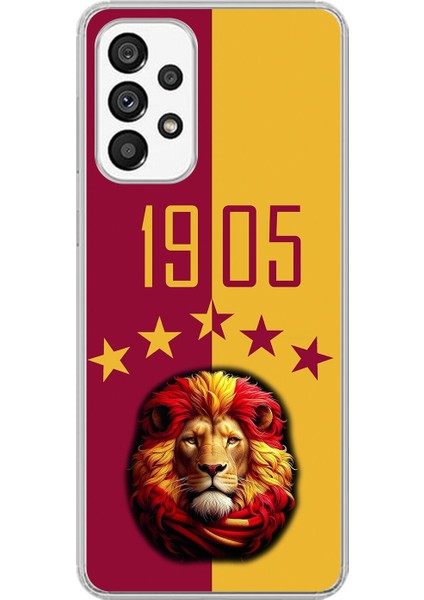 Samsung Galaxy A73 Uyumlu Şeffaf Kılıf 1905 Aslan Tasarımlı