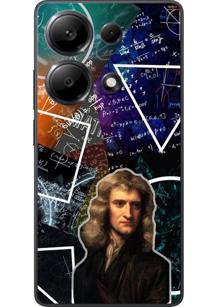 Xiaomi Redmi Note 13 Pro Uyumlu Şeffaf Kılıf Isaac Newton Tasarımlı