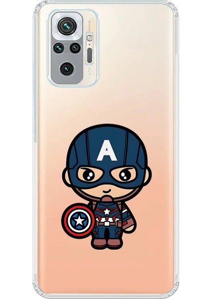 Xiaomi Redmi Note 10 Pro Uyumlu Şeffaf Kılıf Chibi 4 Tasarımlı
