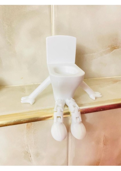 Modern 4'lü Banyo Dekor Seti: Klozet, Kaka, Çöp Kovası ve Tuvalet Kağıdı Tutucu