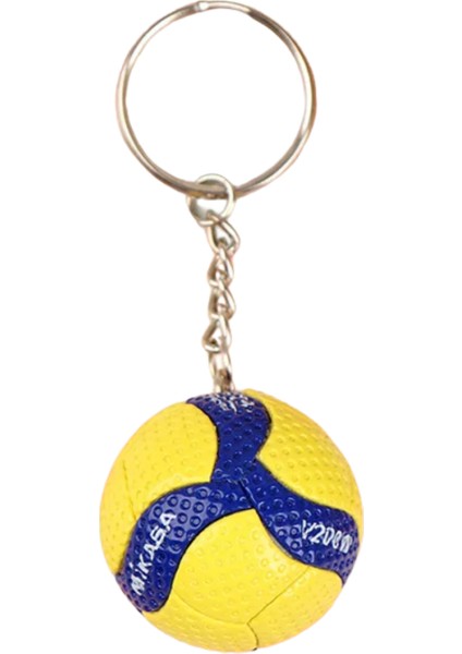 Voleybol Salon Topu Anahtarlık ve Çanta Süsü Sarı Lacivert Dokulu fırsatları