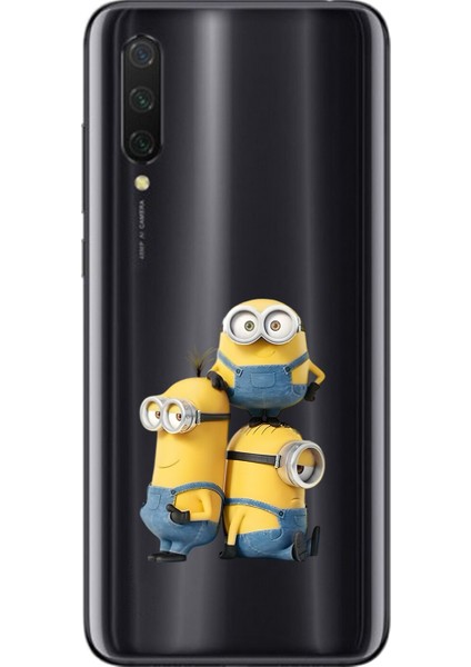 Xiaomi Mi 9 Lite Uyumlu Şeffaf Kılıf Cartoon 10 Tasarımlı