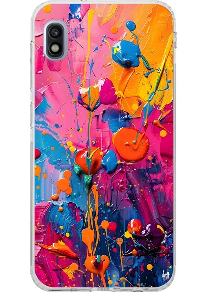 Samsung Galaxy A10 Uyumlu Şeffaf Kılıf Graffiti 3 Tasarımlı