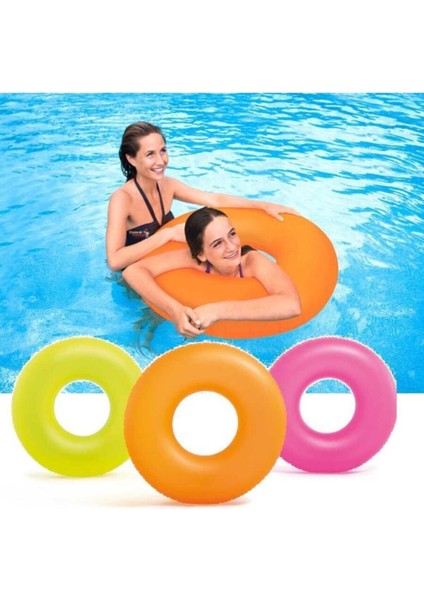 Neon Renkli Jumbo Simit 91 Cm, Eğlenceli ve Renkli Dekorasyon Parçası