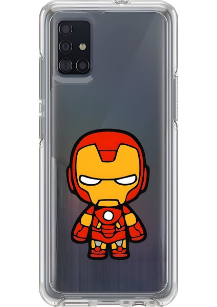 Samsung Galaxy A51 Uyumlu Şeffaf Kılıf Chibi 2 Tasarımlı