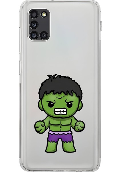 Samsung Galaxy A31 Uyumlu Şeffaf Kılıf Chibi 3 Tasarımlı
