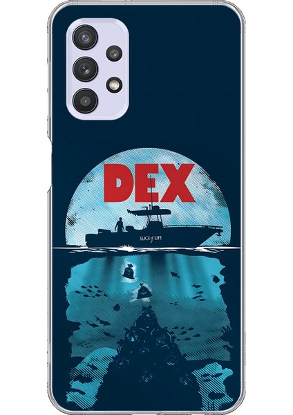 Samsung Galaxy A32 Uyumlu Şeffaf Kılıf Dexter Tasarımlı