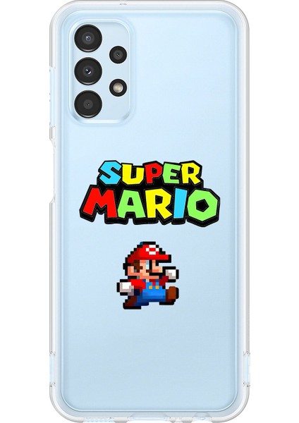 Samsung Galaxy A13 Uyumlu Şeffaf Kılıf 2 Mario Tasarımlı
