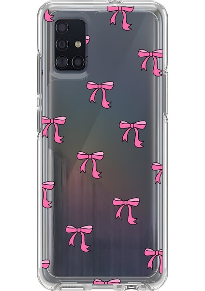 Samsung Galaxy A51 Uyumlu Şeffaf Kılıf Kurdele 3 Tasarımlı