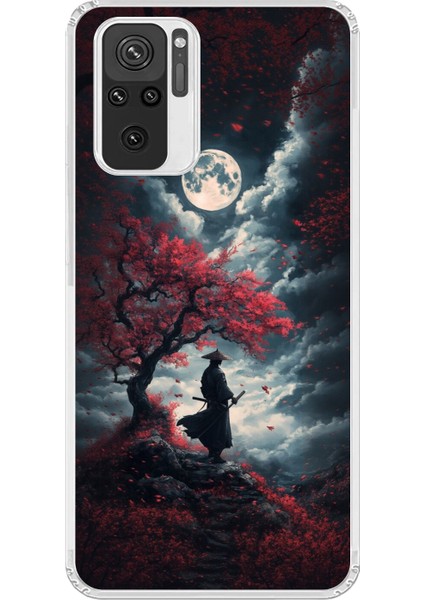 Xiaomi Redmi Note 10 Uyumlu Şeffaf Kılıf Samurai 2 Tasarımlı