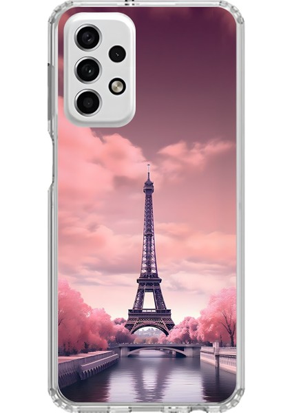 Samsung Galaxy A33 Uyumlu Şeffaf Kılıf Paris 3 Tasarımlı