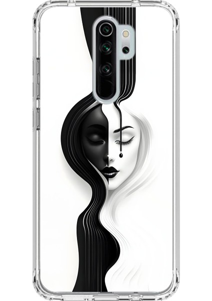 Xiaomi Redmi Note 8 Pro Uyumlu Şeffaf Kılıf Estetik Yüz 3 Tasarımlı