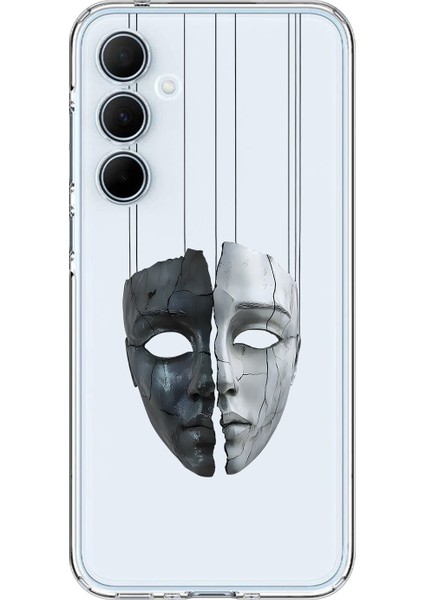 Samsung Galaxy A35 Uyumlu Şeffaf Kılıf Estetik Yüz 8 Tasarımlı