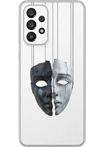 Samsung Galaxy A73 Uyumlu Şeffaf Kılıf Estetik Yüz 8 Tasarımlı