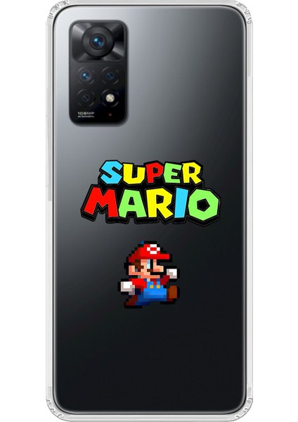 Xiaomi Redmi Note 11 Pro Uyumlu Şeffaf Kılıf 2 Mario Tasarımlı