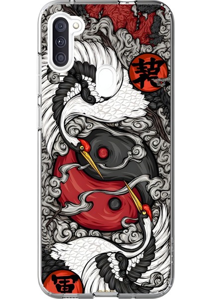 Samsung Galaxy A11 Uyumlu Şeffaf Kılıf Aesthetic 4 Tasarımlı