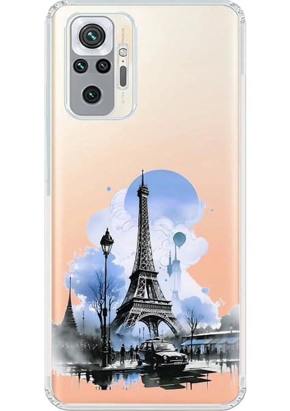 Xiaomi Redmi Note 10 Pro Uyumlu Şeffaf Kılıf Paris 2 Tasarımlı