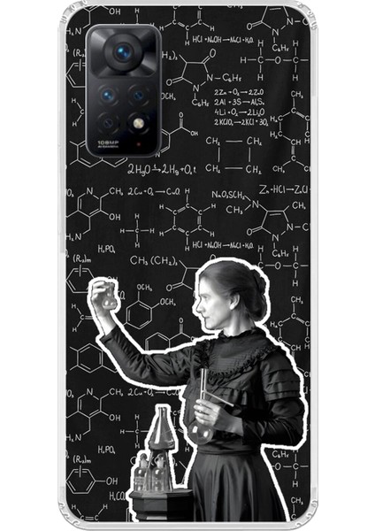 Xiaomi Redmi Note 11 Pro Uyumlu Şeffaf Kılıf Marie Curie Tasarımlı