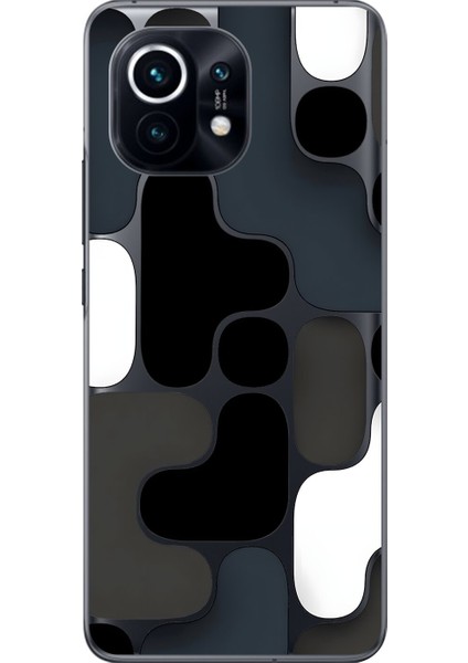 Xiaomi Mi 11 Uyumlu Şeffaf Kılıf Wallpaper 1 Tasarımlı