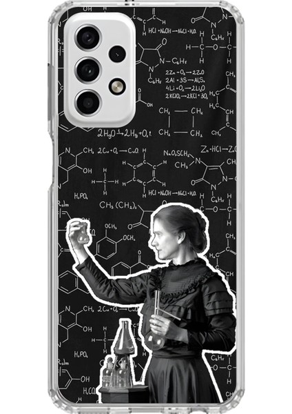 Samsung Galaxy A33 Uyumlu Şeffaf Kılıf Marie Curie Tasarımlı