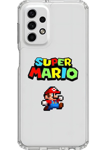 Samsung Galaxy A33 Uyumlu Şeffaf Kılıf 2 Mario Tasarımlı