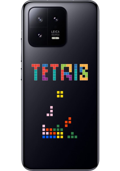 Xiaomi Mi 13 Pro Uyumlu Şeffaf Kılıf 3 Tetris Tasarımlı
