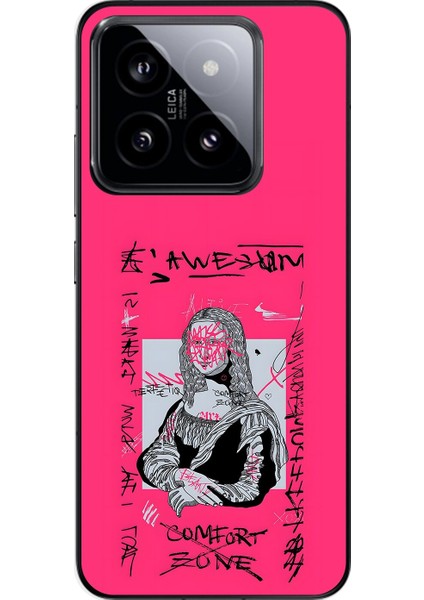 Xiaomi Mi 14 Pro Uyumlu Şeffaf Kılıf Graffiti 1 Tasarımlı