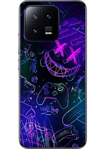 Xiaomi Mi 13 Pro Uyumlu Şeffaf Kılıf Graffiti 4 Tasarımlı