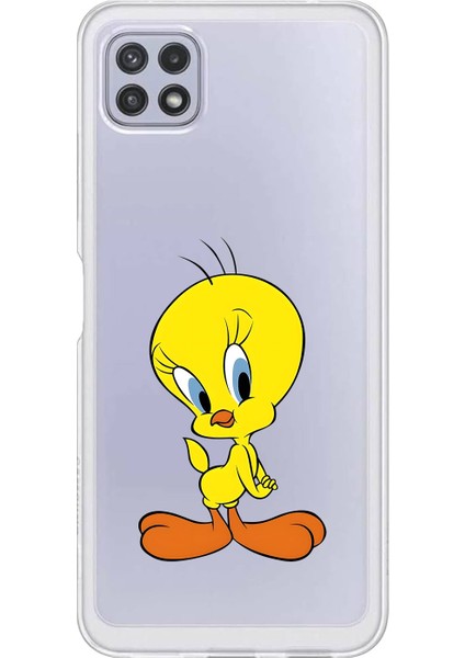 Samsung Galaxy A22 Uyumlu Şeffaf Kılıf Cartoon 17 Tasarımlı