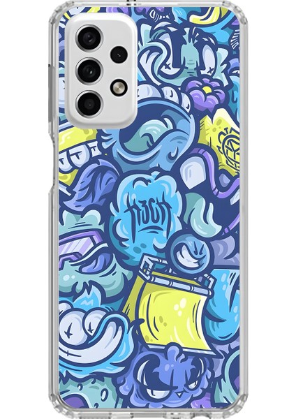 Samsung Galaxy A33 Uyumlu Şeffaf Kılıf Graffiti 9 Tasarımlı