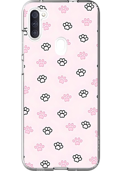 Samsung Galaxy A11 Uyumlu Şeffaf Kılıf Minies 3 Tasarımlı