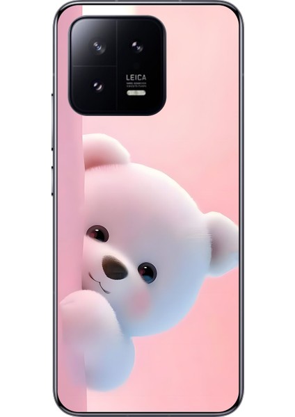 Xiaomi Mi 13 Pro Uyumlu Şeffaf Kılıf 1 Peluş Ayıcık Tasarımlı
