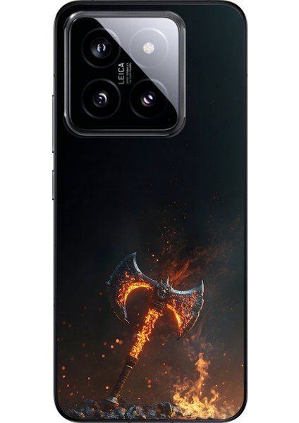 Xiaomi Mi 14 Uyumlu Şeffaf Kılıf Balta Tasarımlı