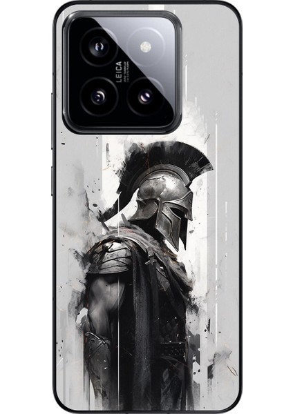 Xiaomi Mi 14 Uyumlu Şeffaf Kılıf Spartan 2 Tasarımlı