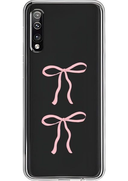 Samsung Galaxy A50 Uyumlu Şeffaf Kılıf Kurdele 1 Tasarımlı