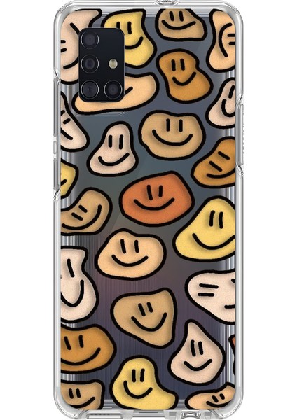 Samsung Galaxy A51 Uyumlu Şeffaf Kılıf Wallpaper 8 Tasarımlı
