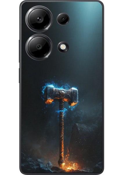 Xiaomi Redmi Note 13 Pro Uyumlu Şeffaf Kılıf Çekiç Tasarımlı