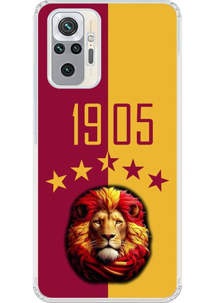 Xiaomi Redmi Note 10 Pro Uyumlu Şeffaf Kılıf 1905 Aslan Tasarımlı