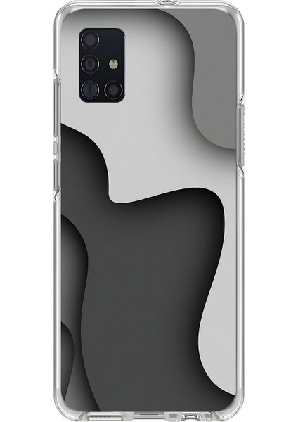 Samsung Galaxy A51 Uyumlu Şeffaf Kılıf Wallpaper 2 Tasarımlı