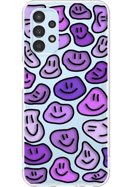 Samsung Galaxy A13 Uyumlu Şeffaf Kılıf Wallpaper 6 Tasarımlı