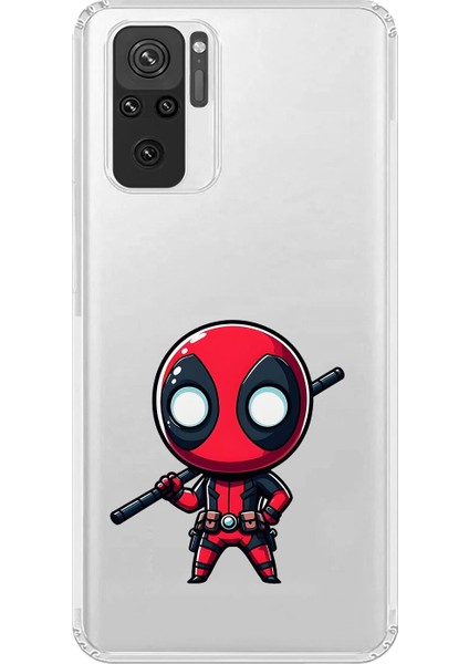 Xiaomi Redmi Note 10 Uyumlu Şeffaf Kılıf Chibi 8 Tasarımlı
