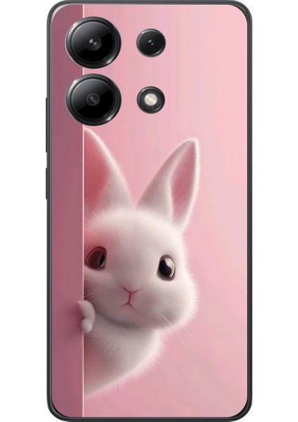 Xiaomi Redmi Note 13 Uyumlu Şeffaf Kılıf 5 Peluş Tavşan Tasarımlı