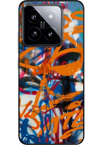 Xiaomi Mi 14 Uyumlu Şeffaf Kılıf Graffiti 2 Tasarımlı