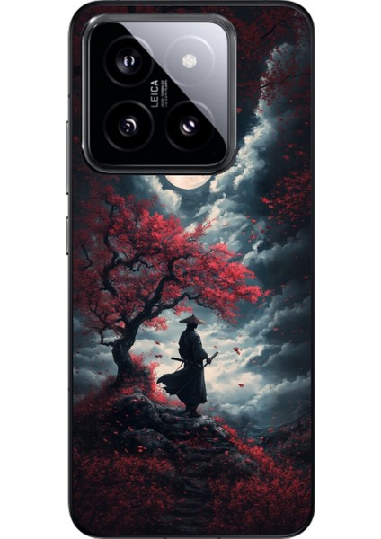 Xiaomi Mi 14 Uyumlu Şeffaf Kılıf Samurai 2 Tasarımlı