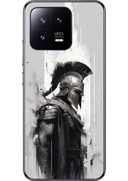 Xiaomi Mi 13 Uyumlu Şeffaf Kılıf Spartan 2 Tasarımlı