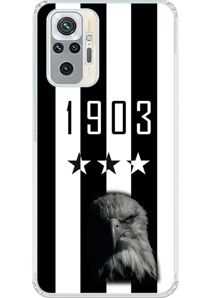 Xiaomi Redmi Note 10 Pro Uyumlu Şeffaf Kılıf 1903 Kartal Tasarımlı