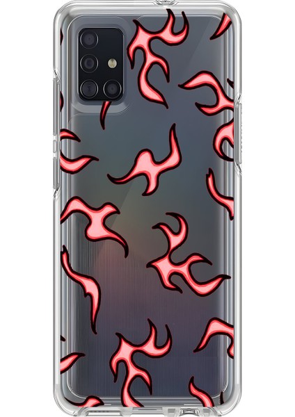 Samsung Galaxy A51 Uyumlu Şeffaf Kılıf Wallpaper 4 Tasarımlı