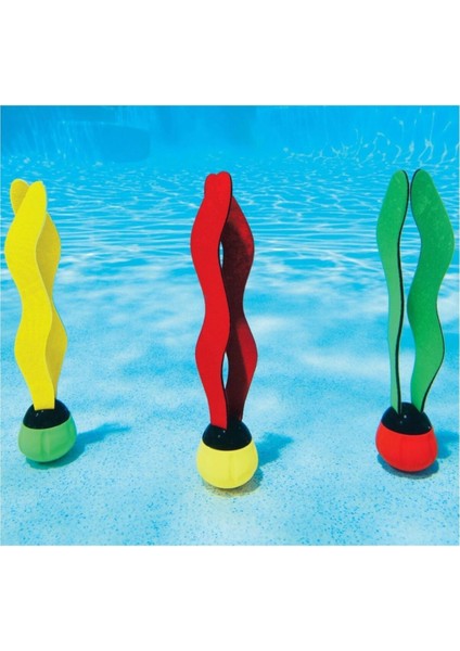 Renkli Havuz Deniz Temalı 3'lü Su Altı Oyuncak Seti