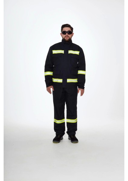 Projacket Alev Almaz Yangın Koruma Iş Güvenlik Takımı SMY-10031 Yüksek Koruma